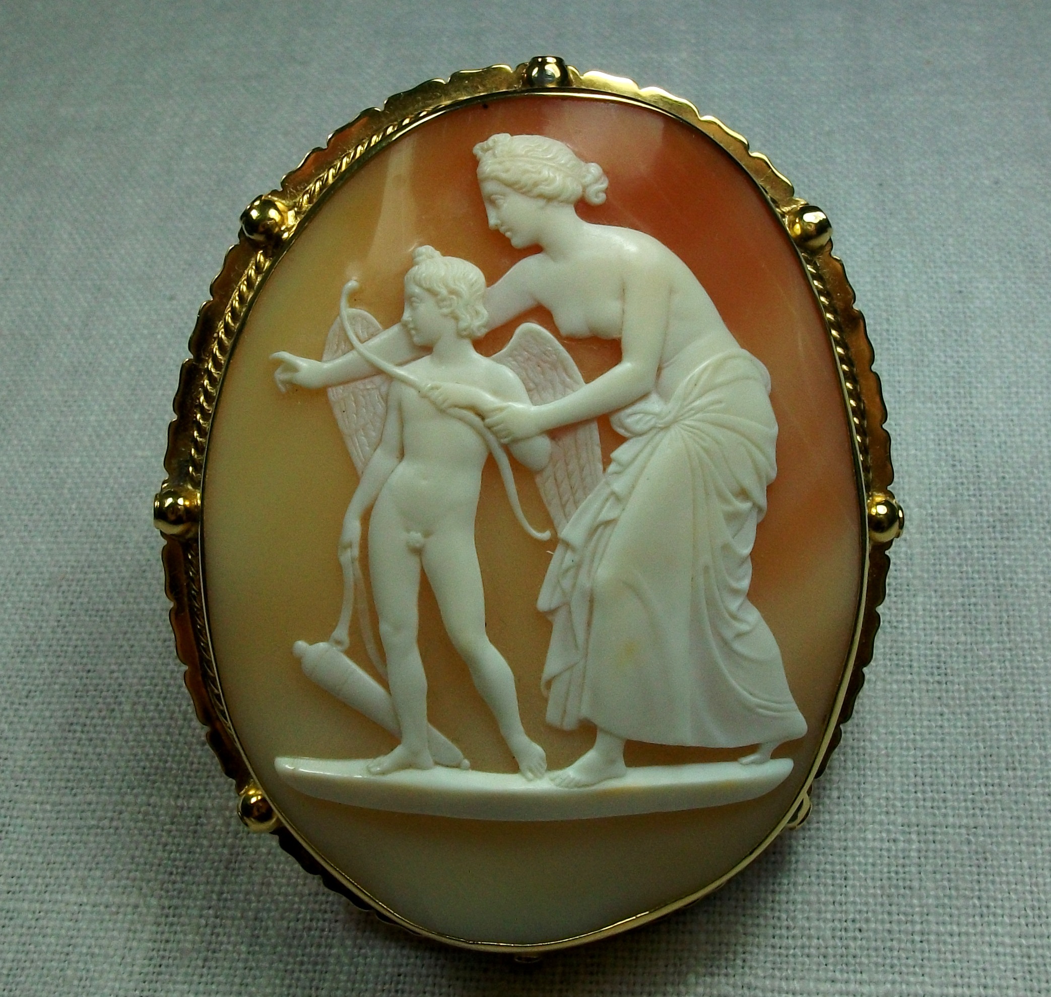 Largest Cameo of Venus Teaching Archery to Cupid